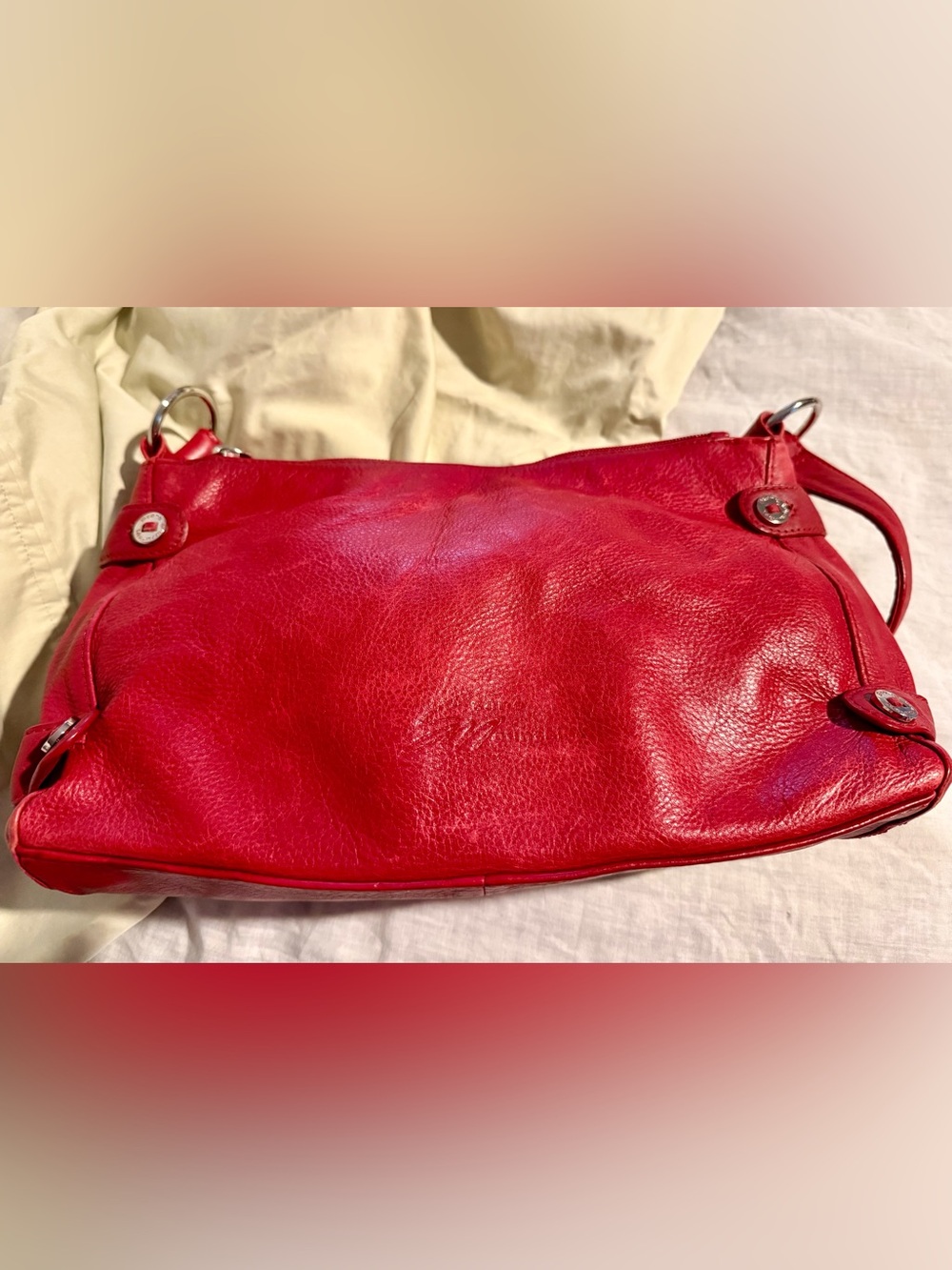 Stone Mountain Red leather purse Retro#Y2K
